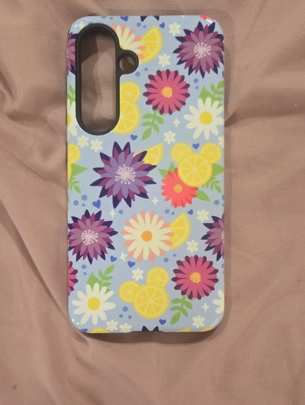 Floral Lemon Pattern Phone Case - Blue
